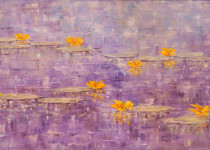 Yellow Lilies on Purple and Blue
24x48
$2,100.