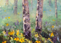 Aspen and Wildflowers II
8x8
$300